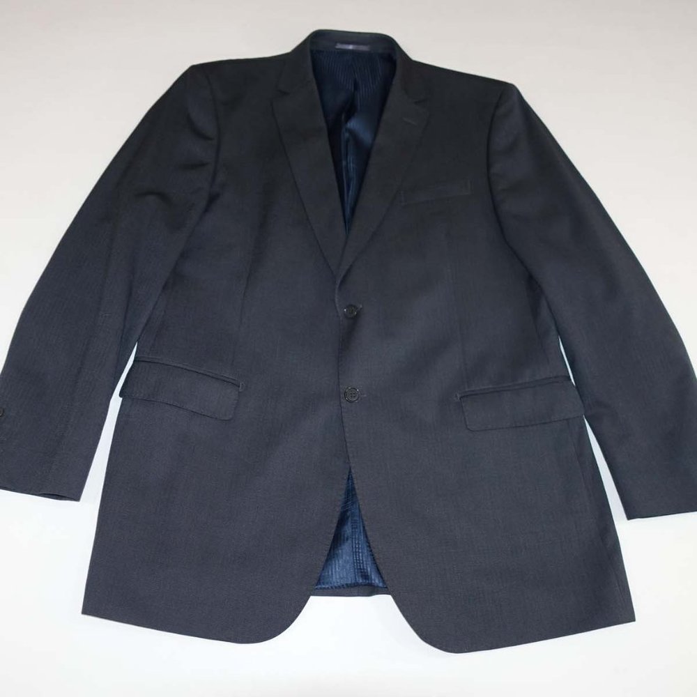 Bertolini Men's Suit Jacket Size 44 Long Dark Gray 2 Button 44L Blazer Coat